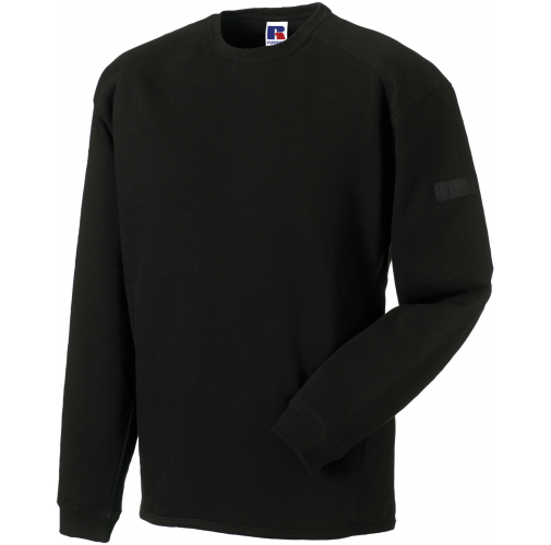 black Sudadera Heavy Duty cuello redondo