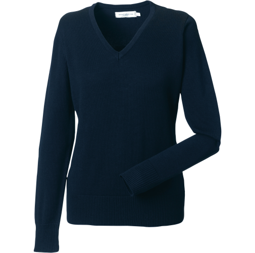 french navy Jersey cuello de pico mujer