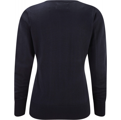 french navy Jersey cuello de pico mujer