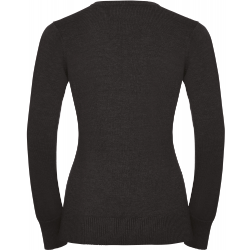 charcoal marl Jersey cuello de pico mujer