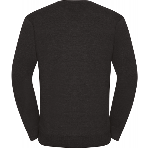 charcoal marl Jersey cuello de pico hombre