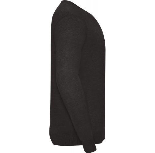 charcoal marl Jersey cuello de pico hombre