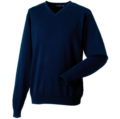 french navy Jersey cuello de pico hombre