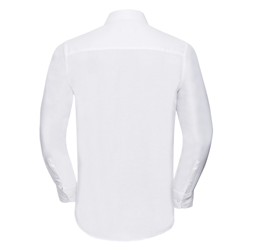 white Camisa oxford manga larga