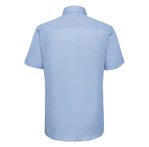 oxford blue Camisa entallada de hombre de tejido oxford manga corta