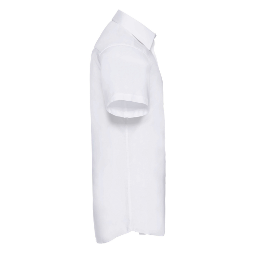 white Camisa entallada de hombre de tejido oxford manga corta