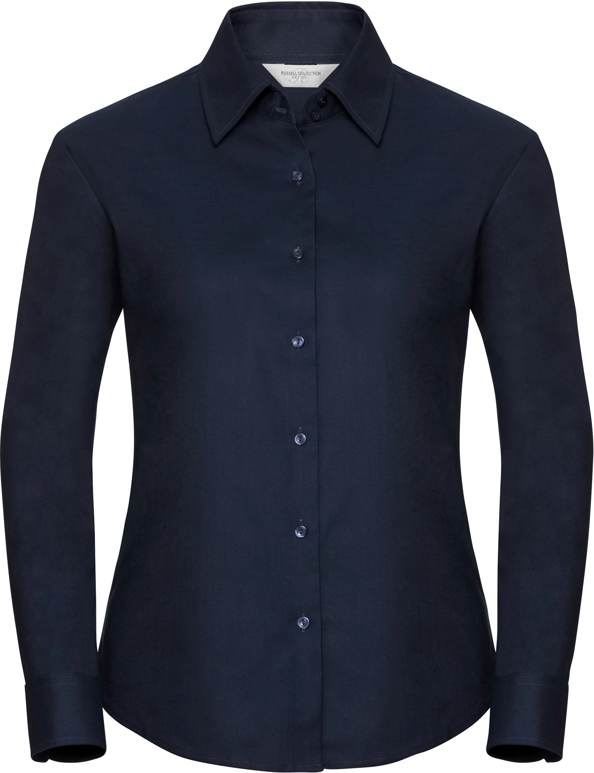 bright navy Camisa Oxford manga larga mujer