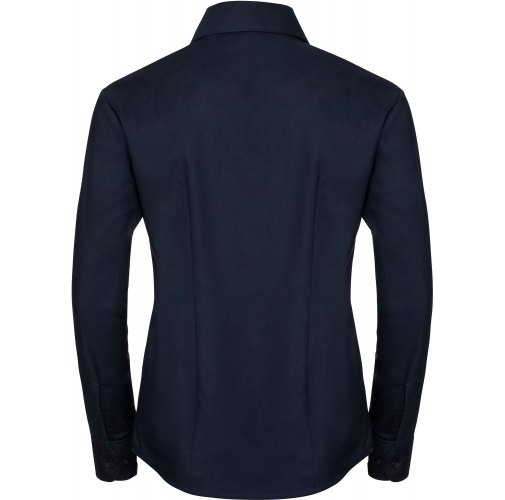 bright navy Camisa Oxford manga larga mujer