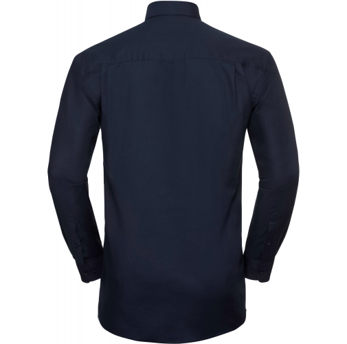 bright navy Camisa Oxford manga larga hombre