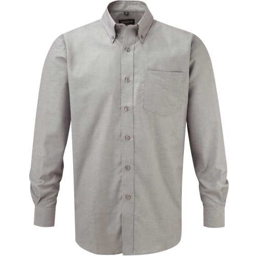 silver Camisa Oxford manga larga hombre