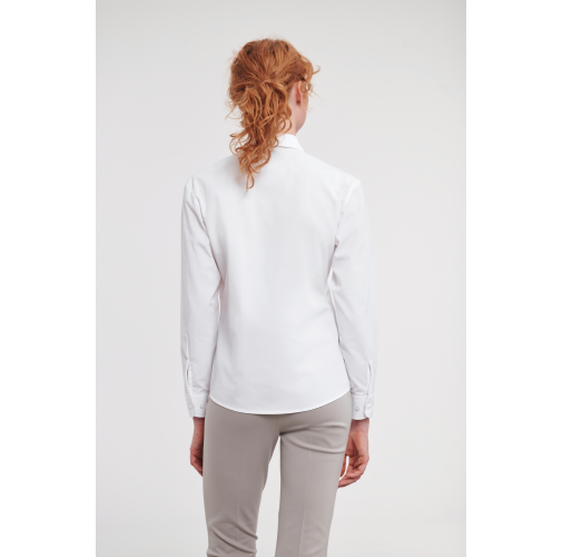 Camisa Popelina de polialgodón manga larga mujer