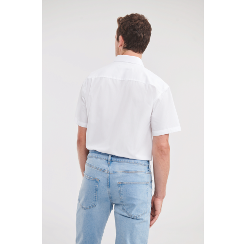 Camisa Popelina de polialgodón manga corta hombre