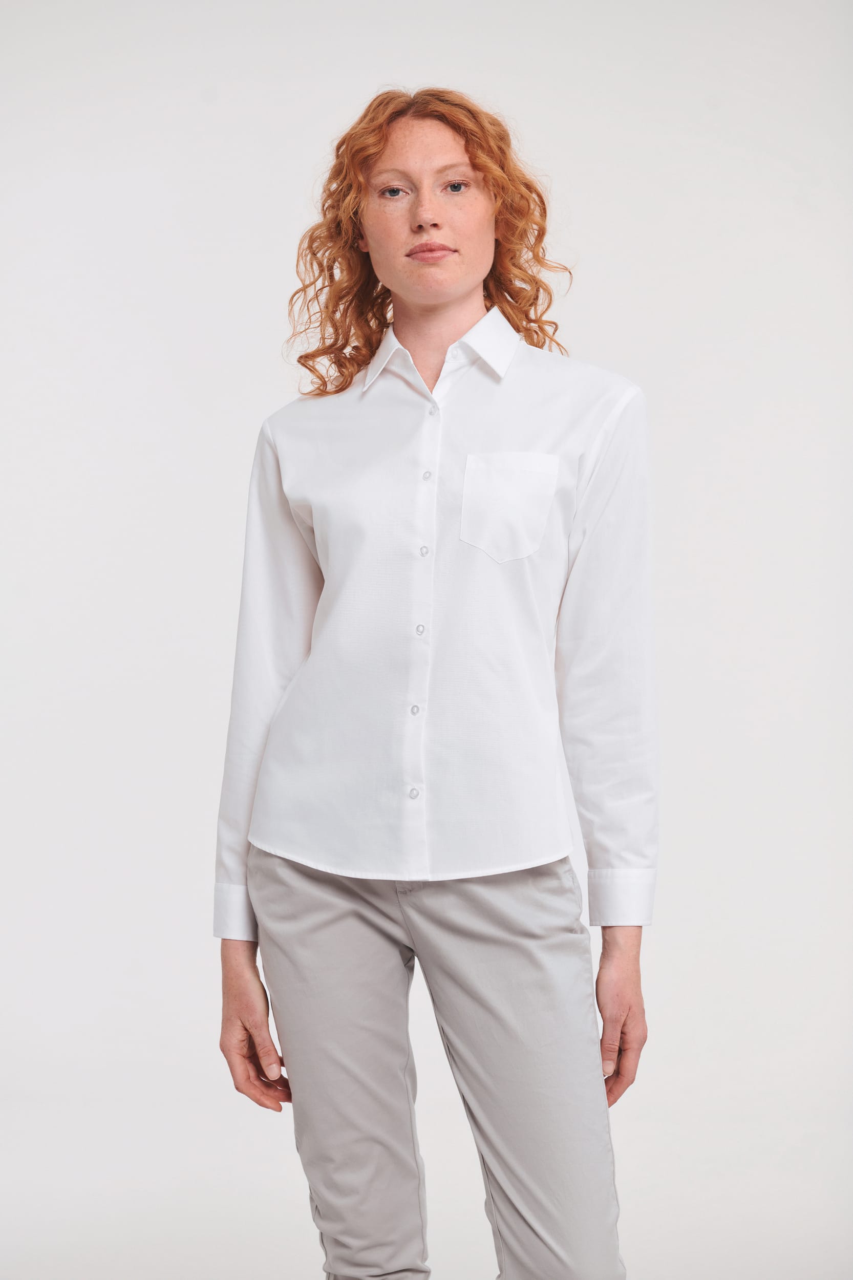 CAMISA POPELINA DE ALGODÓN PURO MANGA LARGA MUJER