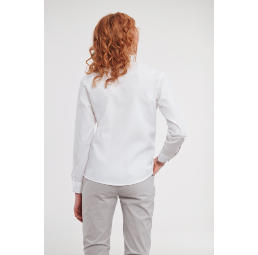 Camisa Popelina de algodón puro manga larga mujer