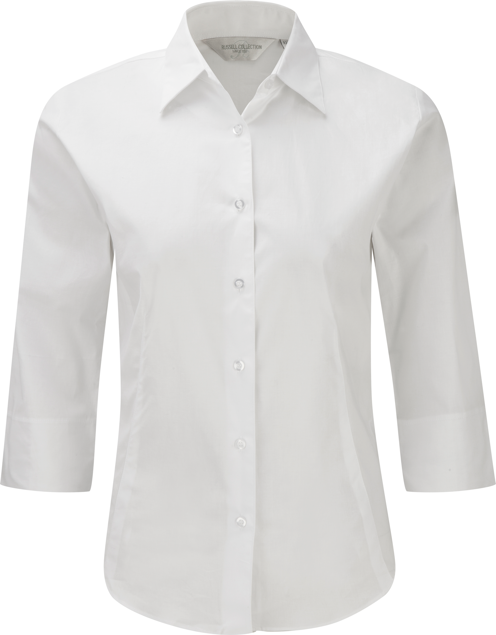 Camisa entallada mangas 3/4 mujer