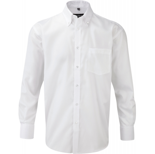 white Camisa clásica Non-Iron manga larga hombre