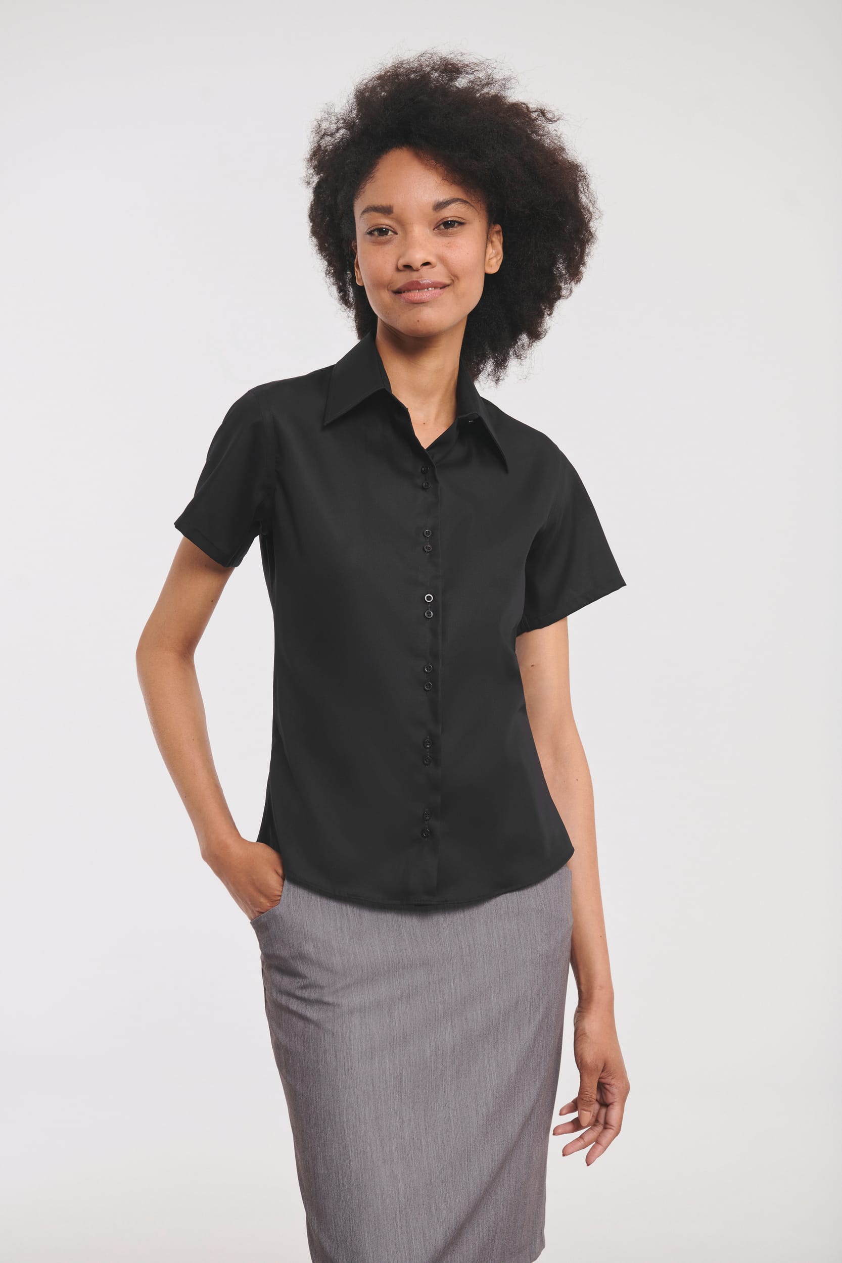 CAMISA NON-IRON MANGA CORTA MUJER
