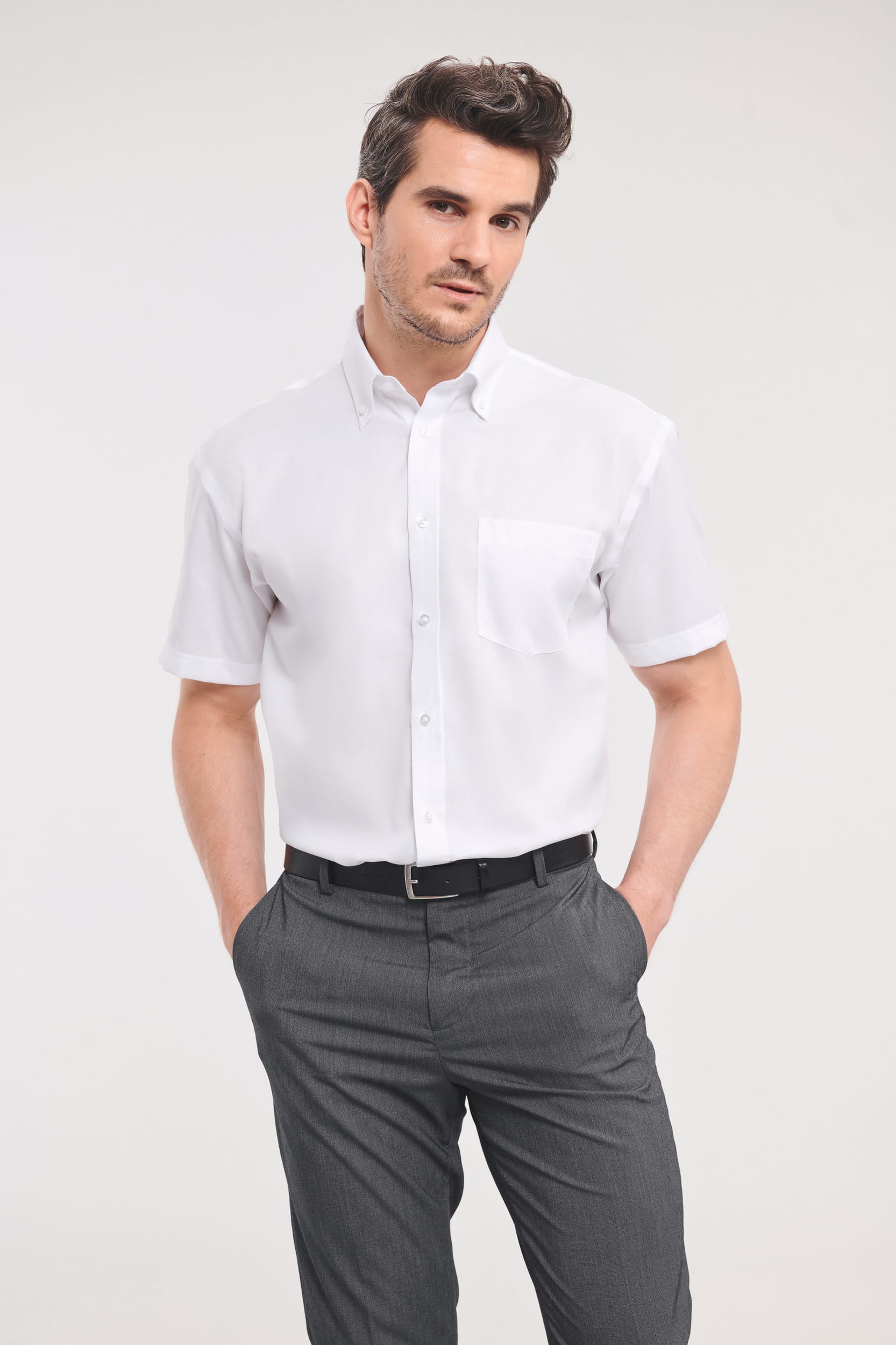 Camisa clásica non-iron manga corta hombre