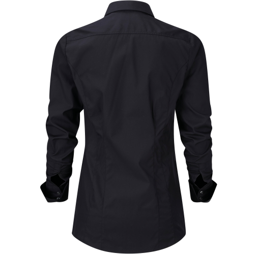 black Camisa Ultimate Stretch manga larga mujer