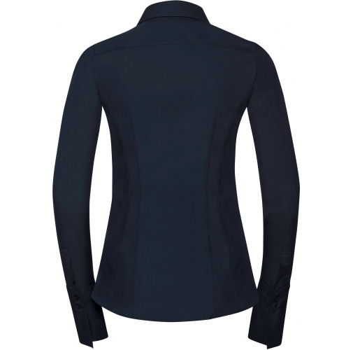 bright navy Camisa Ultimate Stretch manga larga mujer