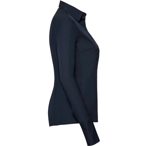 bright navy Camisa Ultimate Stretch manga larga mujer