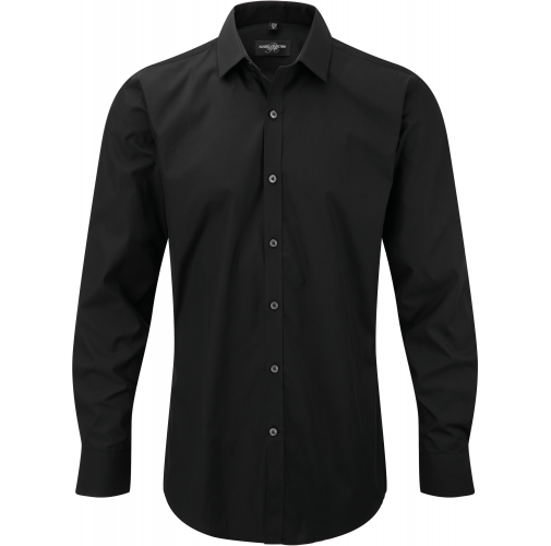 black Camisa Ultimate Stretch manga larga hombre