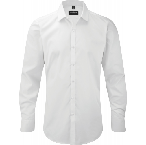 white Camisa Ultimate Stretch manga larga hombre