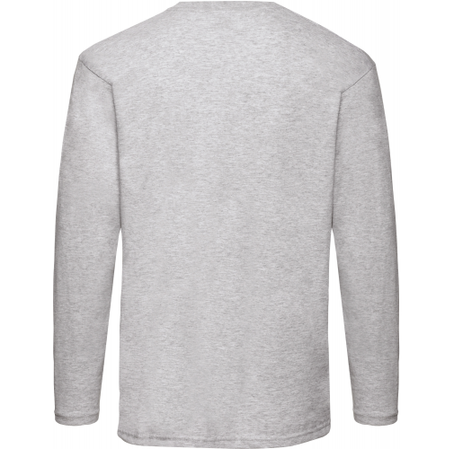 heather grey Camiseta Valueweight manga larga hombre (61-038-0)
