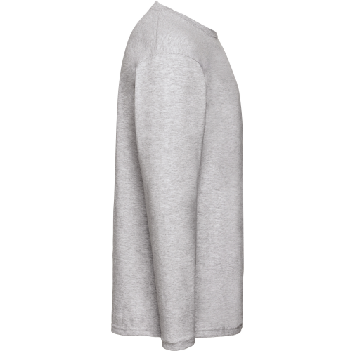 heather grey Camiseta Valueweight manga larga hombre (61-038-0)