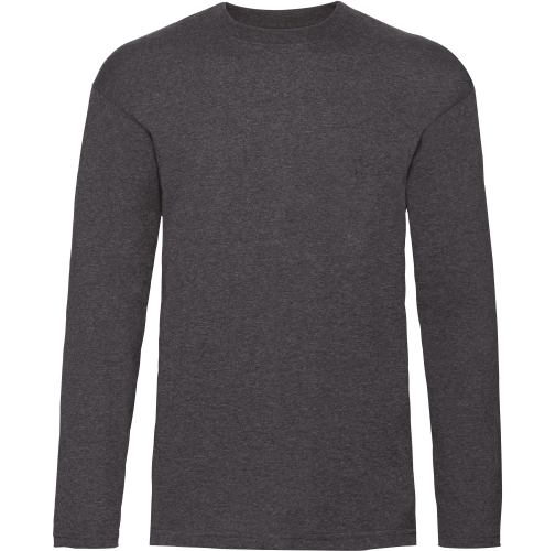 dark heather grey Camiseta Valueweight manga larga hombre (61-038-0)
