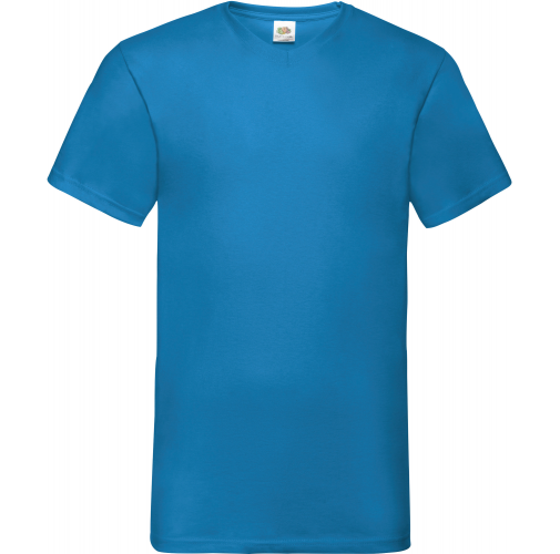 azur blue Camiseta Valueweight cuello de pico hombre (61-066-0)