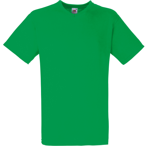 kelly green Camiseta Valueweight cuello de pico hombre (61-066-0)