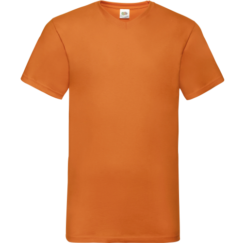 orange Camiseta Valueweight cuello de pico hombre (61-066-0)