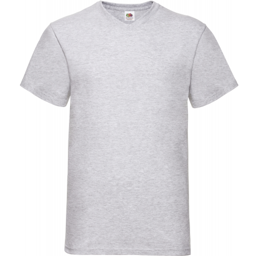 heather grey Camiseta Valueweight cuello de pico hombre (61-066-0)