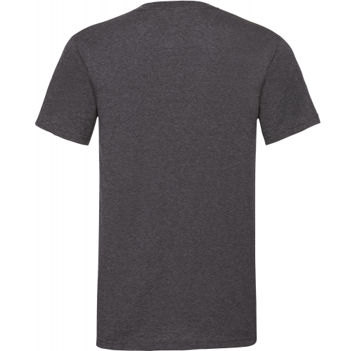 dark heather grey Camiseta Valueweight cuello de pico hombre (61-066-0)