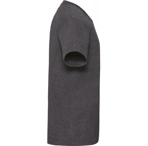 dark heather grey Camiseta Valueweight cuello de pico hombre (61-066-0)