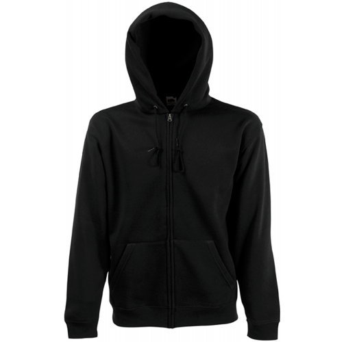 black Sudadera Premium cremallera y capucha hombre (62-034-0)