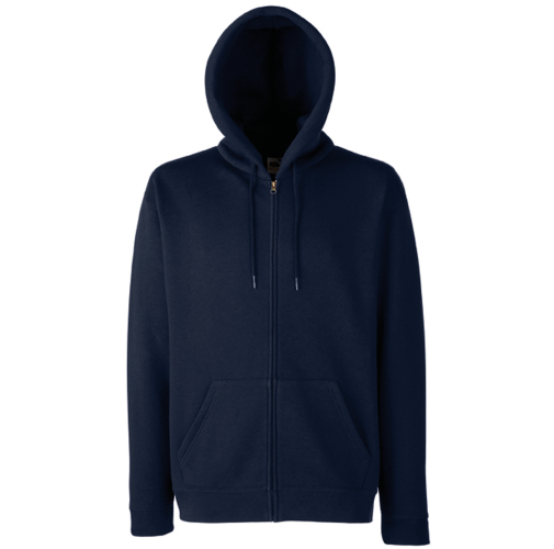 deep navy Sudadera Premium cremallera y capucha hombre (62-034-0)