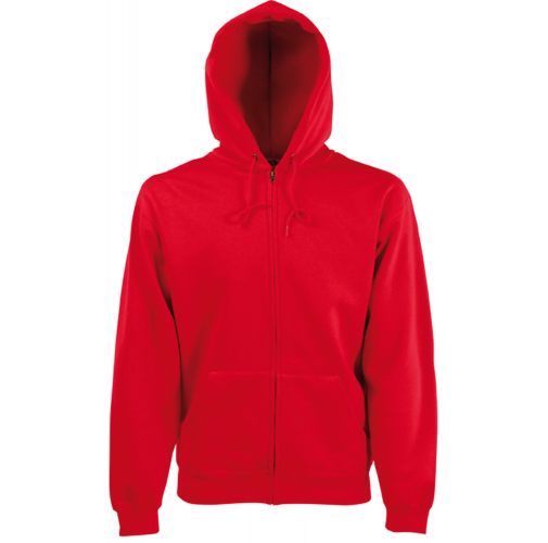red Sudadera Premium cremallera y capucha hombre (62-034-0)