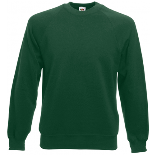 bottle green Sudadera manga raglán (62-216-0)