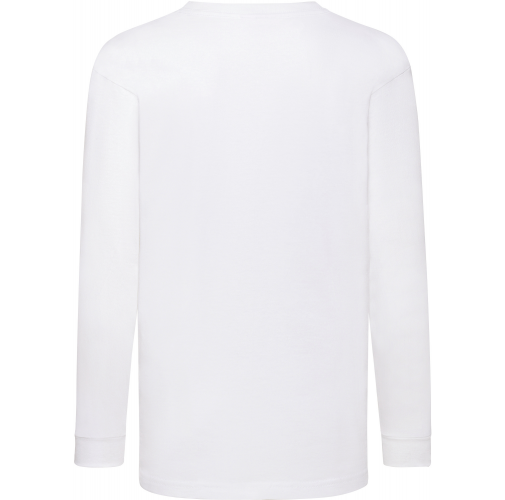 white Camiseta Valueweight manga larga niños (61-007-0)