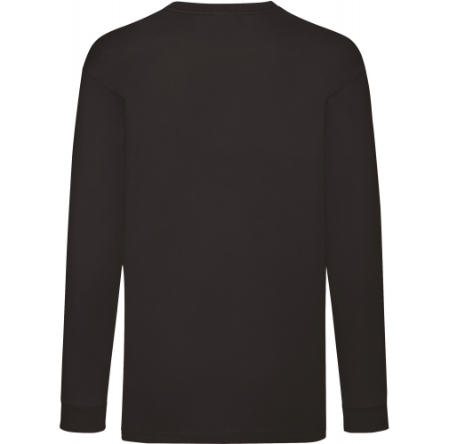 black Camiseta Valueweight manga larga niños (61-007-0)
