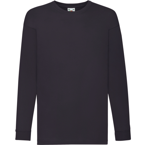 deep navy Camiseta Valueweight manga larga niños (61-007-0)