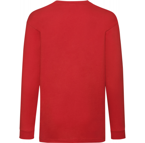 red Camiseta Valueweight manga larga niños (61-007-0)