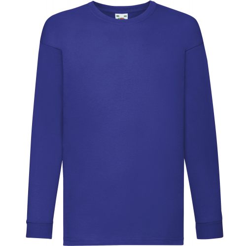 royal blue Camiseta Valueweight manga larga niños (61-007-0)