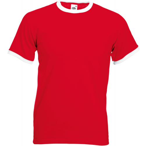 red / white Camiseta Ringer Valueweight
