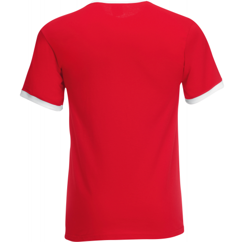 red / white Camiseta Ringer Valueweight