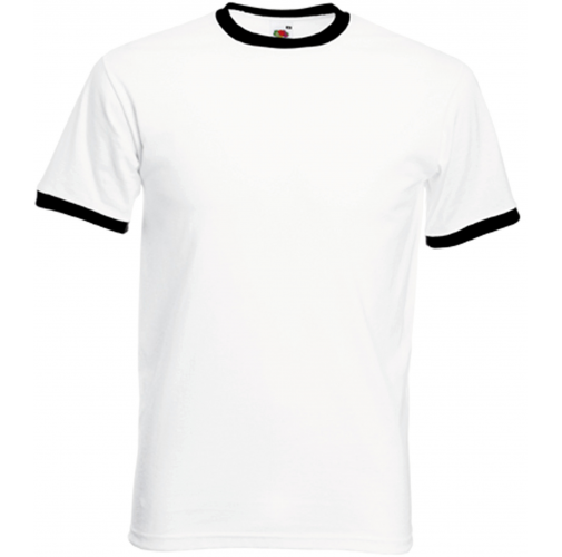 white / black Camiseta Ringer Valueweight