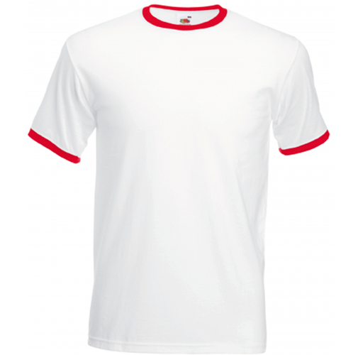 white / red Camiseta Ringer Valueweight