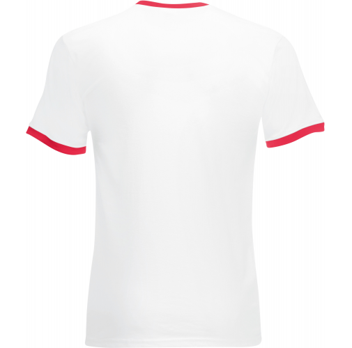 white / red Camiseta Ringer Valueweight